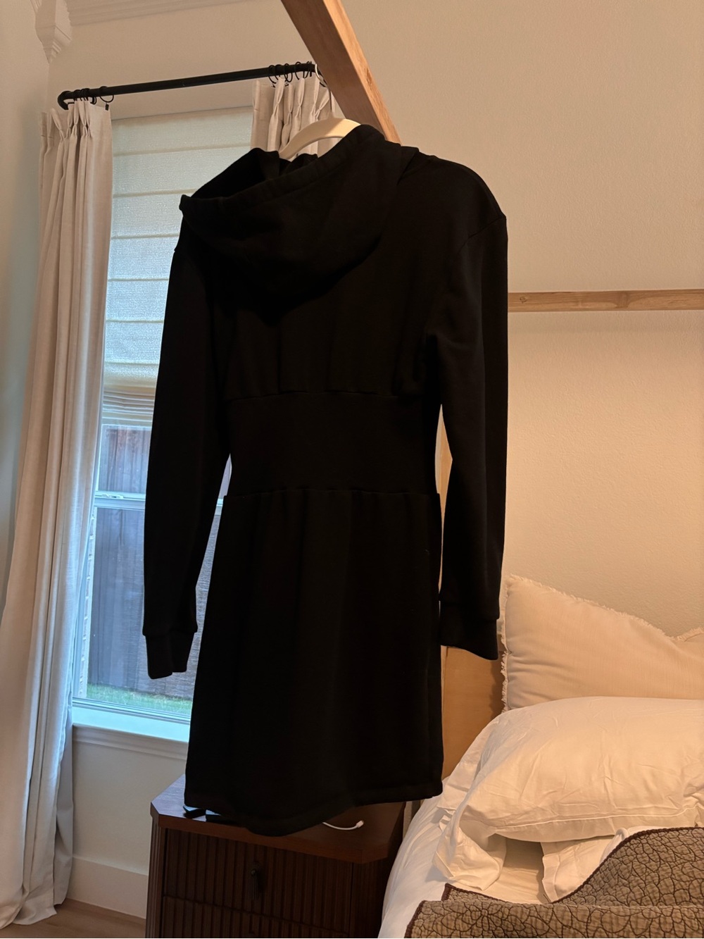 Fleur du Mal Black Hoodie Corset Mini Dress/Black/S/Excellent Condition - Picture 5 of 8